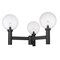 Z-Lite Laurent Outdoor Post Mount Fixture, 3-Light, 39 In.W x 22.5 In.H, Black/Clear Seedy 599BP3-BK - alternate 5
